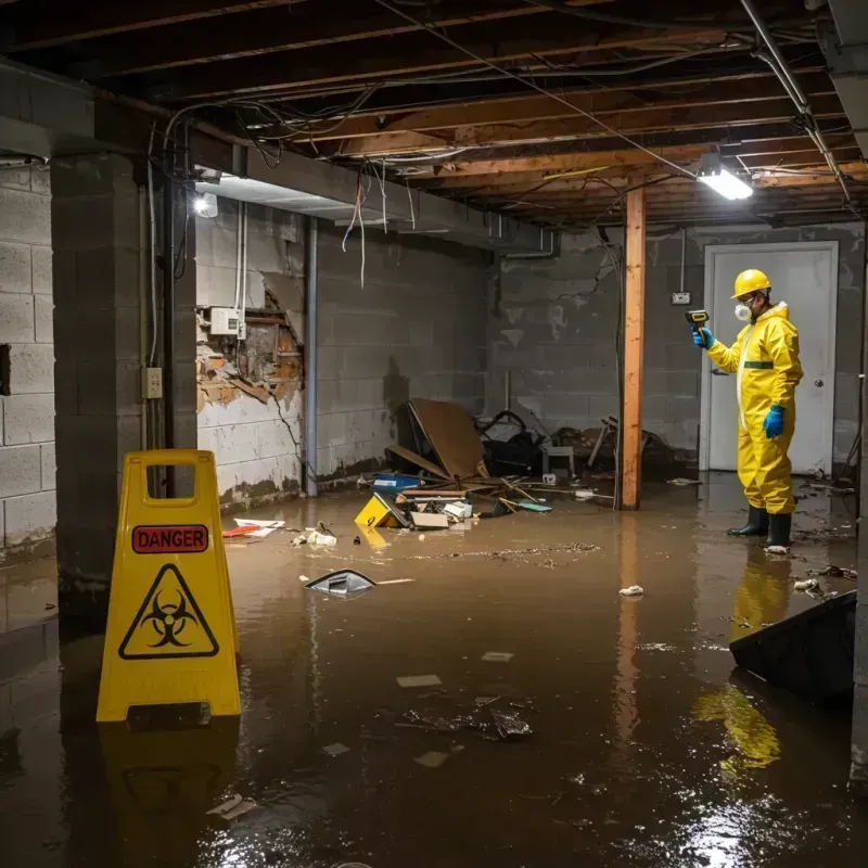 Flooded Basement Electrical Hazard in Iota, LA Property